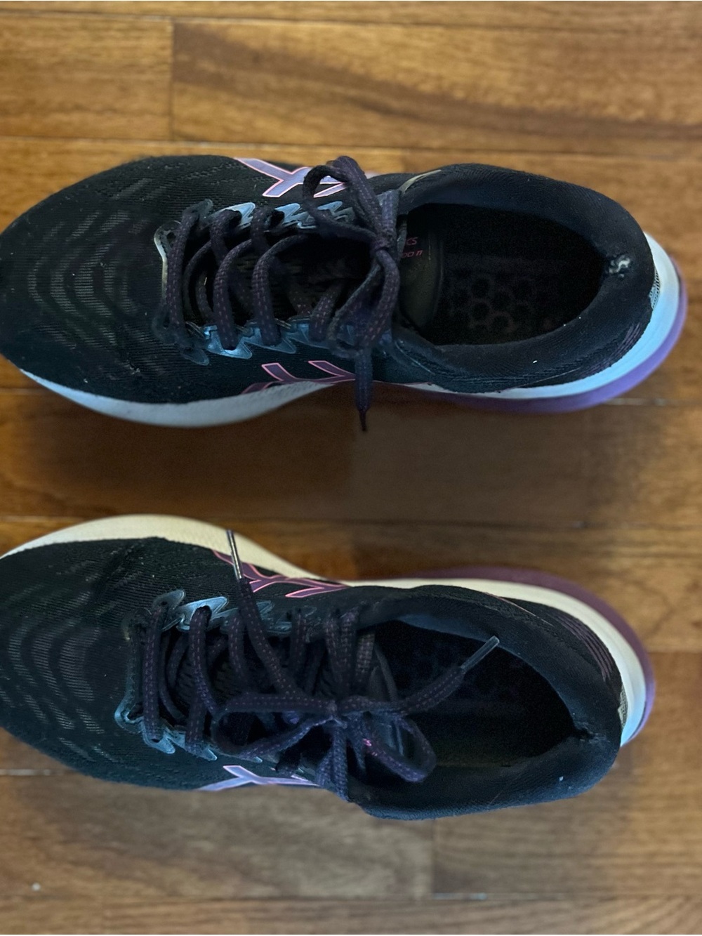 ASICS Black Running Shoes with Pink Accents - Picture 3 of 7
